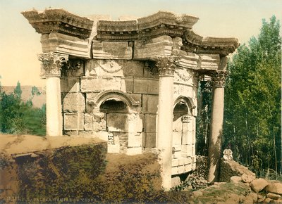 The unique circular temple at Baalbek, known as the Temple of Venus by Swiss Photographer